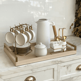 Açucareiro Royal Porcelana Branco e Borda Dourada 300ml - Ela Decora